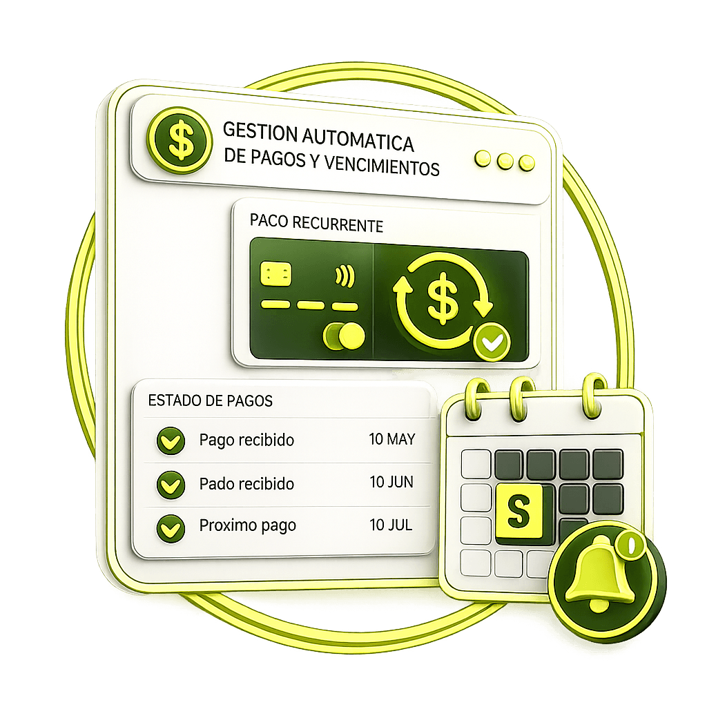 Recordatorios y control automático de cobros