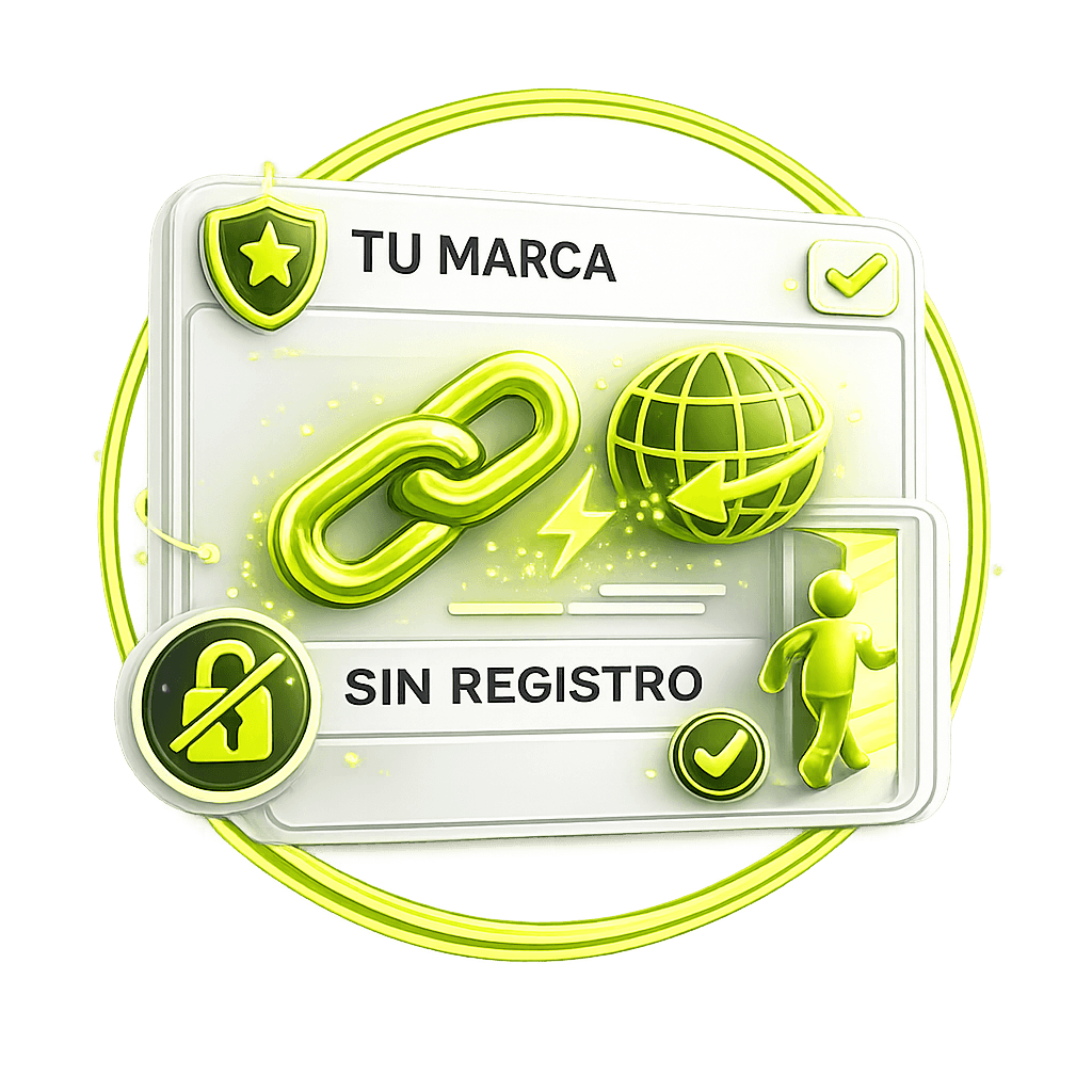 Link público con tu marca · tu cliente no se registra